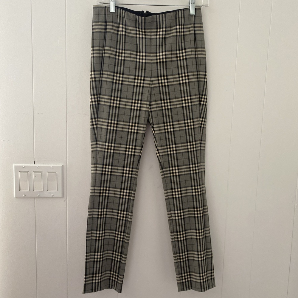 Rag & Bone Simone Check Plaid Ankle Pants Size 6 High‎ Rise Skinny Stretch USA